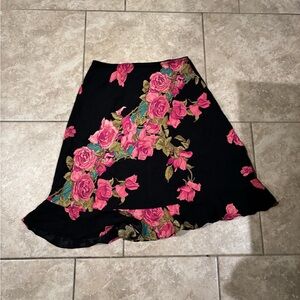 VTG BETSEY JOHNSON Floral Black Skirt